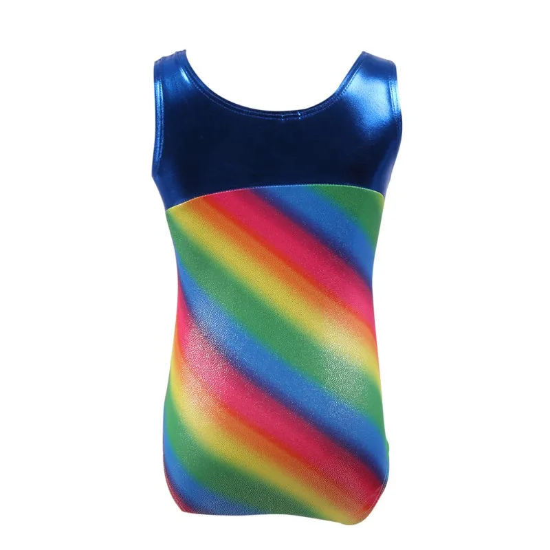 

1pc Lovely Children Ballet Dance Romper Patchwork Spandex Sleeveless Dancing Athletic Girl Training Costume 4-8T