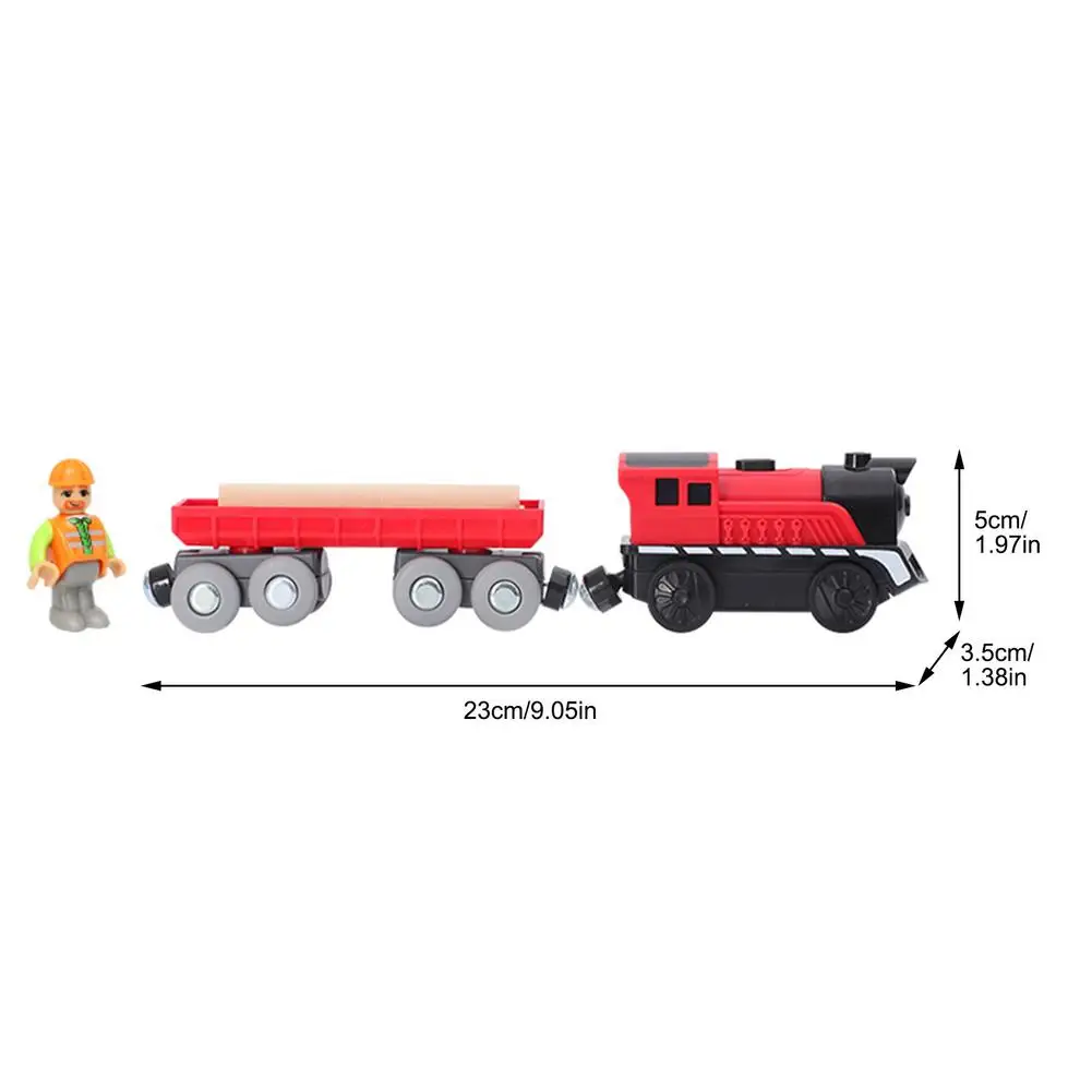 

Kids Electric Train Set Locomotive Magnetic Train Diecast Slot Toy Fit For Wooden Train Railway Track Toys For Children Gifts