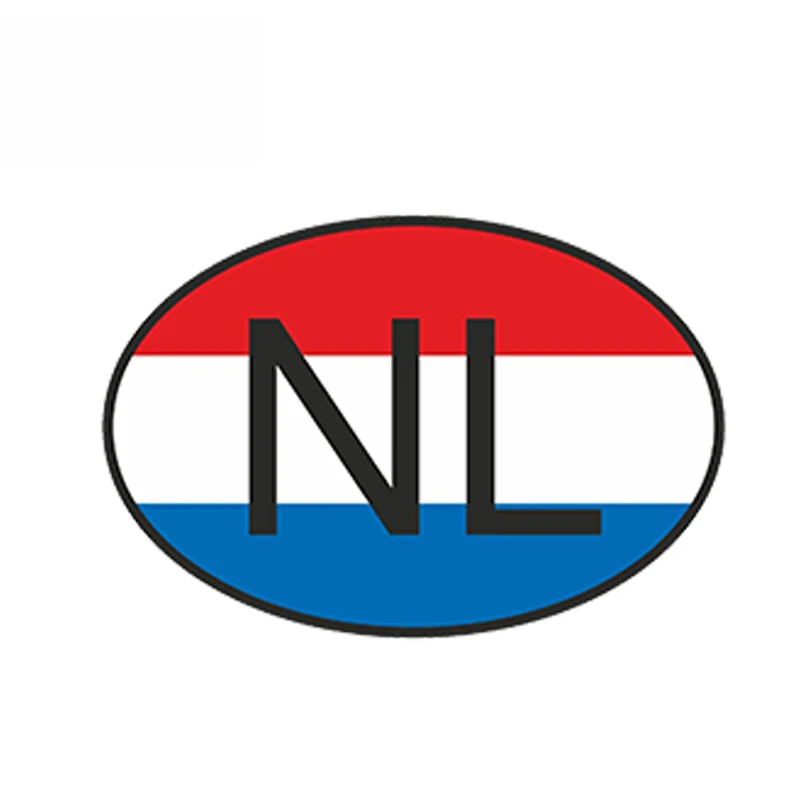 SZWL креативный NL нидерландский код страны Овальный с флагом автомобильный стикер