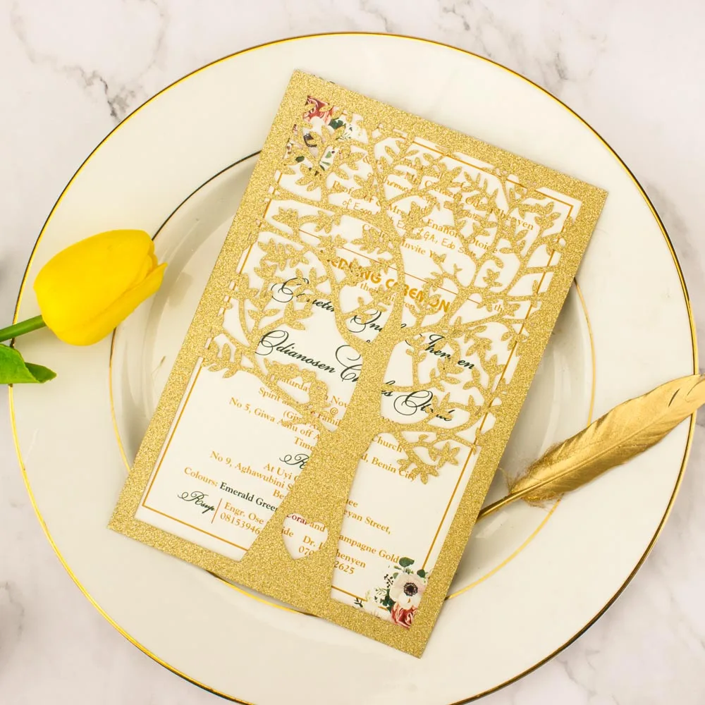 25 шт. Карманный чехол для свадебных приглашений|Открытки и приглашения| |