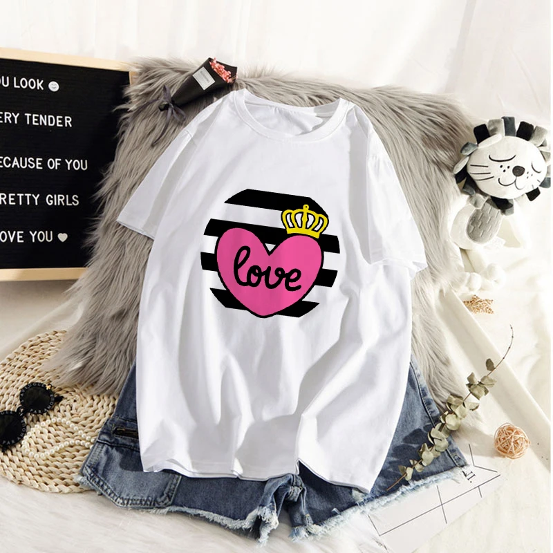 

New Summer Top Tee BIG Red Mouth Lip Kiss Kiss Printed Lady O-Neck T-shirt Funny Graphic T-shirt Femme Vogue Harajuku T-shirt