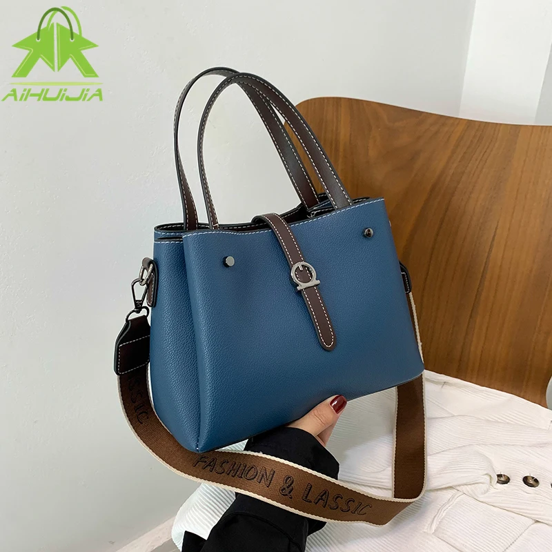 

Сумка-тоут женская из экокожи, повседневный саквояж на плечо, вместительная сумочка-мешок, мессенджер, чемоданчик кросс-боди для покупок