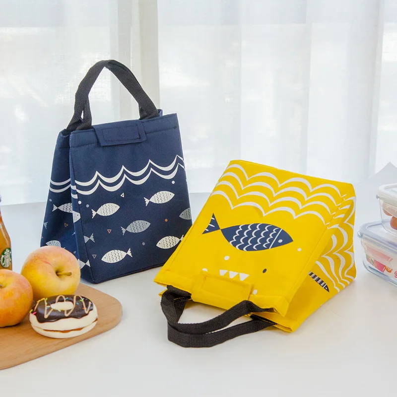 Goedkoop Draagbare Lunch Tas Oxford Doek Dubbele Laag Dikker Voedsel Opslag Handtas Met Aluminiumfolie Outdoor Geïsoleerde X6X085263