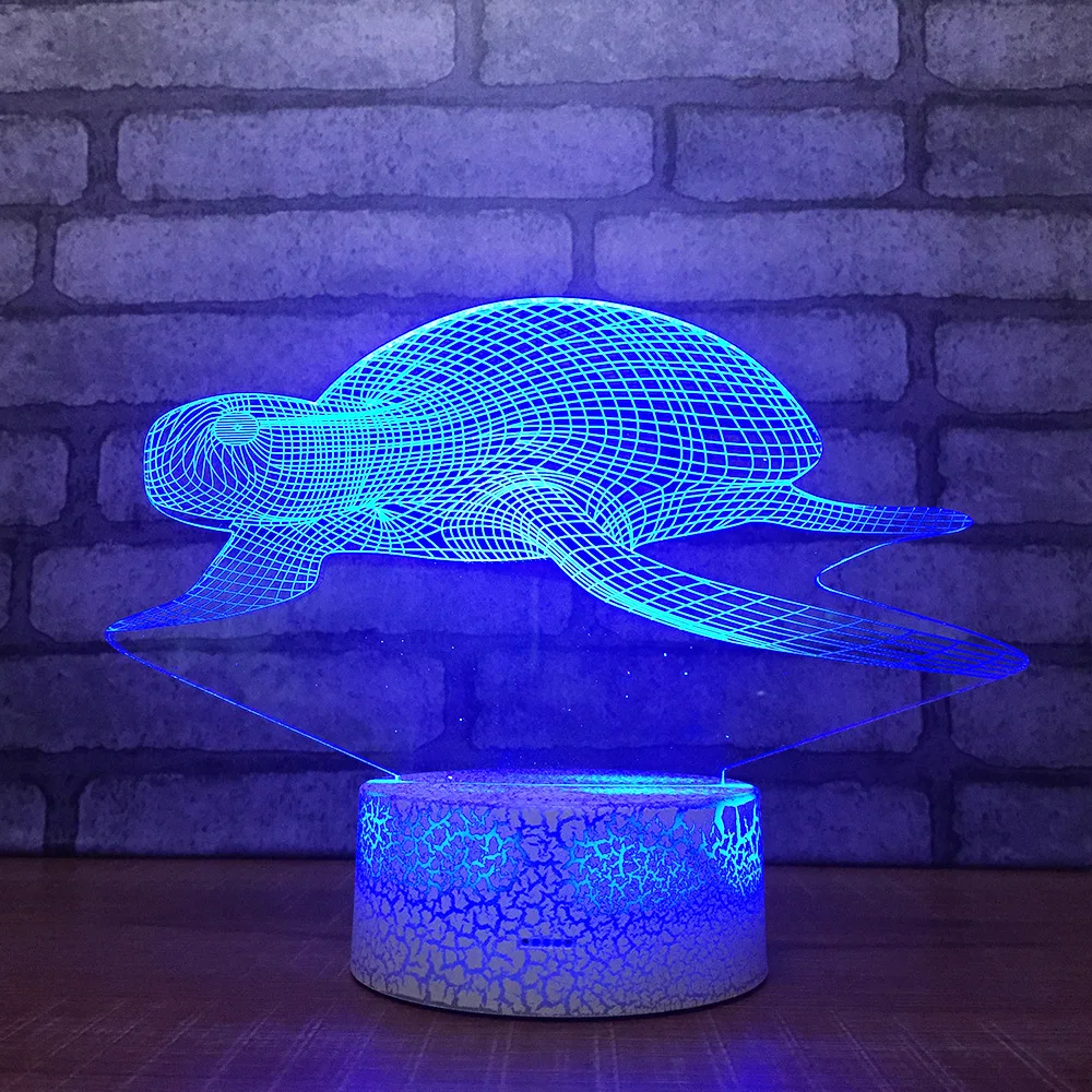 

Turtle LED RGB Night Light 7 Color Change Desk Light Action Figure PVC Kids Toys Brinquedos Christmas Gift