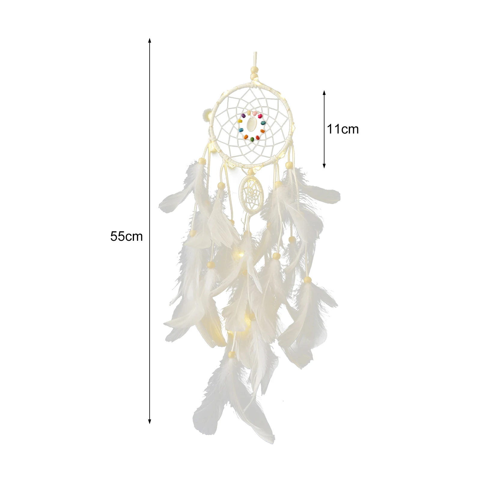 

Dream Catcher Led Handmade Dreamcatcher Feathers Night Dream Catchers Ornament Wall Hanging Wind Chimes For Room Home Decoration