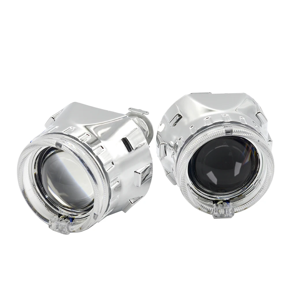 2 5-дюймовый H1 мини биксеноновый объектив проектора ангельские глаза DRL маска Hid