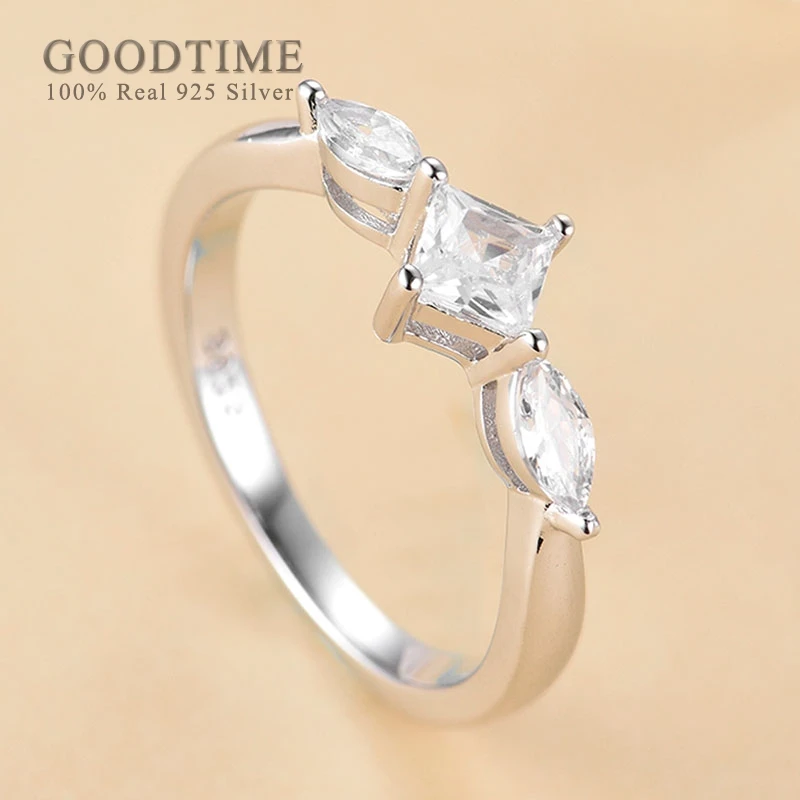 

Fashion Silver Ring 925 Sterling Silver Ring Horse Eye Shape Zircon Wedding Rings Jewelry Accessories Gift For Women Lady