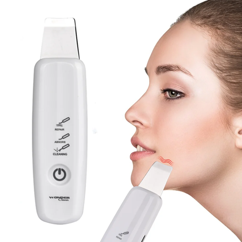 Ультразвуковой ионный скребок для кожи глубокое очищение удаление черных точек