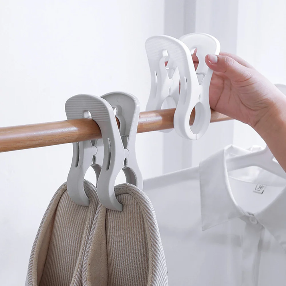 

6pcs Windproof Clothes Clips Non-slip Clothespins Quilt Clips Large Clothespins