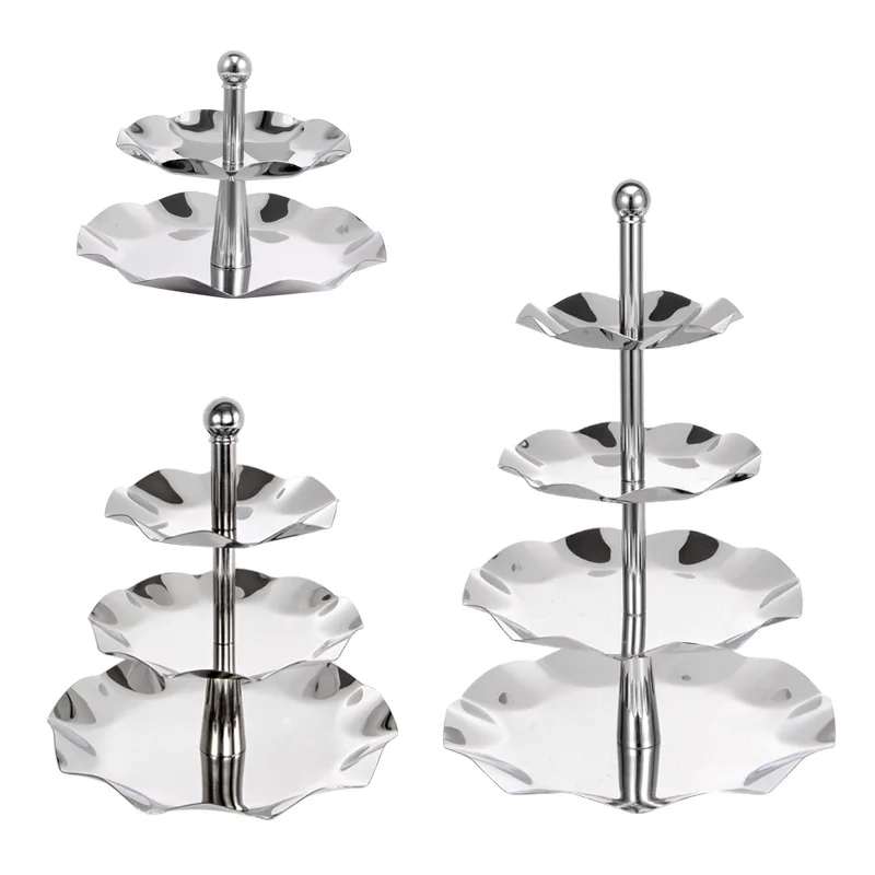 

Pastry plate dessert plate European-style three-tier dessert plate cake stand wedding dessert stand decoration creative fruit pl