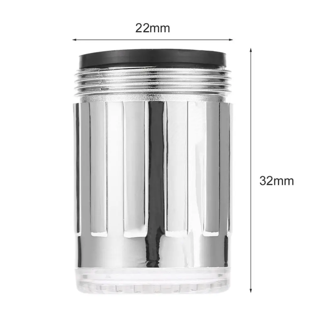 

3 Color LED Light Change Faucet Nozzle Aerator Shower Water Tap Temperature Sensor No Battery Water Faucet Glow Shower Screw