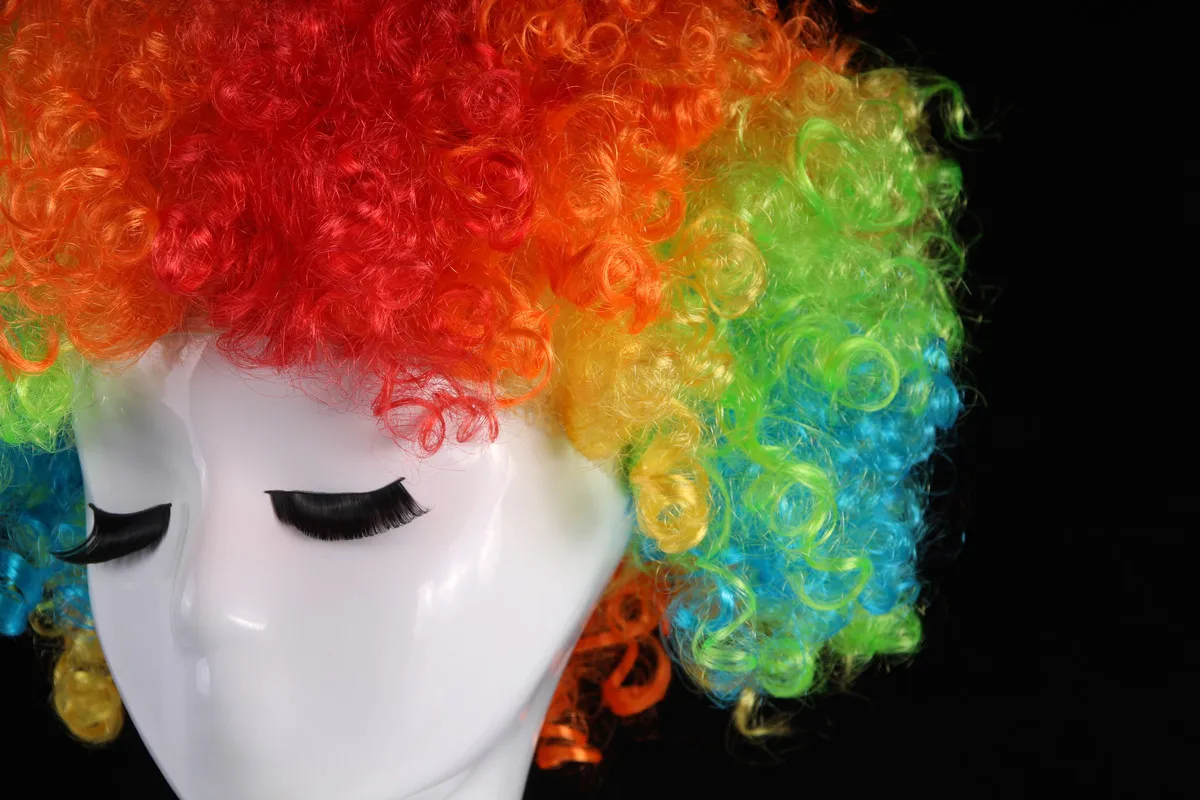 Хэллоуин cos пушистый Цветной вентиляторы для волос взрослых Cos многоцветный