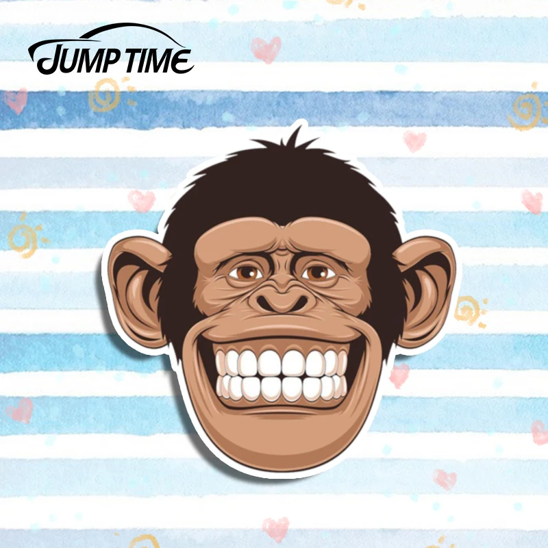 

Jump Time 13cm x 11cm Cheeky MonkeyDecal Funny 3D Car Styling Vinyl Animal Graphic Window Bumper Decor Car Stickers