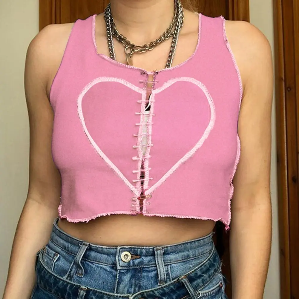 

Women Fashion Sleeveless Skinny Pure Streetwear Camisole Korean Tank Top Strapless Chemise Side Cutouts Tie Dress Y2k Short Top