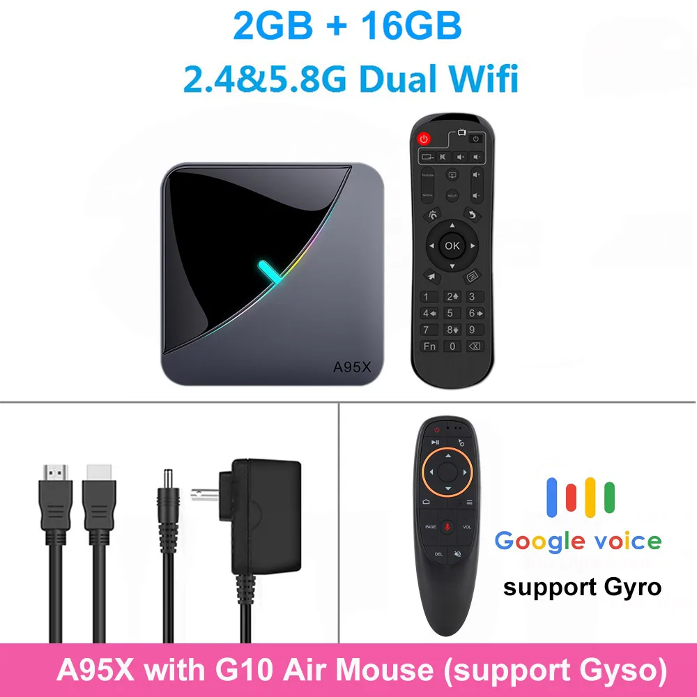 2G 16G G10 voice RC LEMADO A95XF3 ТВ приставка Android 9,0 Amlogic S905X3 4K голосовой помощник Google 4 ГБ ОЗУ 64 Гб ПЗУ 5G wifi Смарт ТВ приставка поддержка PLEX - Color: 2G 16G G10 voice RC