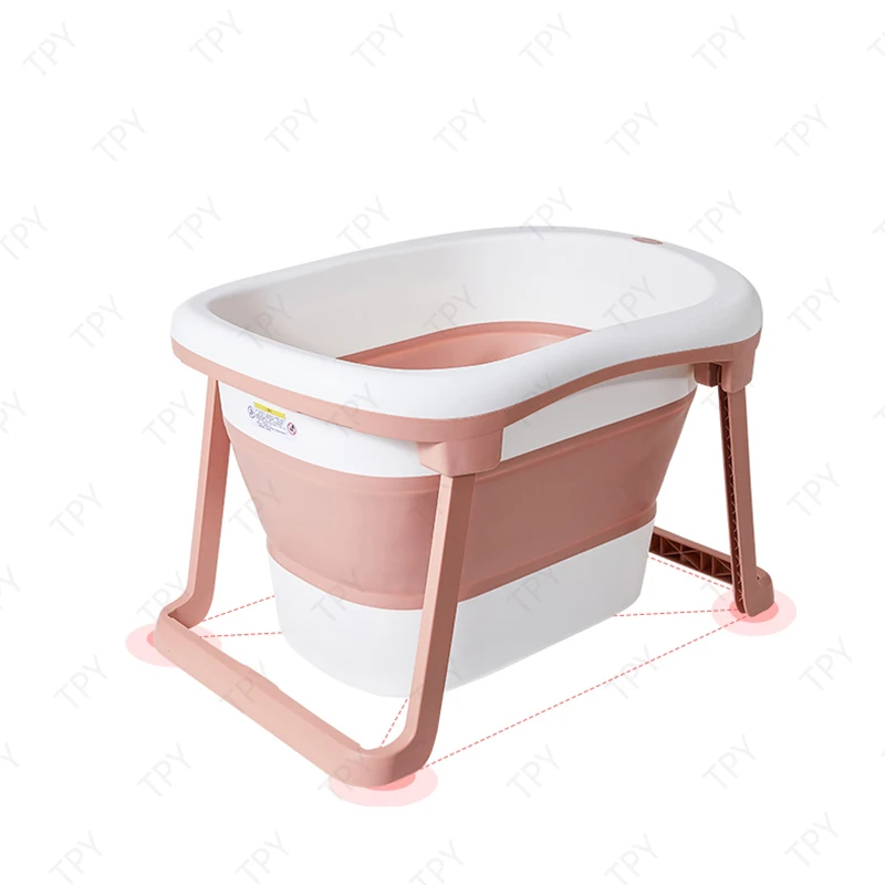 

Baby Bathtub Folding Bath Barrel Newborn Children Bathing Swimming Barrel Home Bathtub Large Hot Tub for 0-15 Years Boys Girls