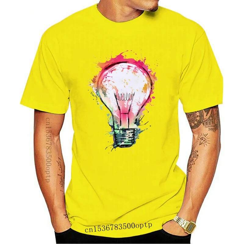 

New Men's 2021 Summer 2021 Stylish T-Shirt Men's Clothing Color Bulb Design Men's T-Shirt Cool Fashion Cartoon Tee Shirt