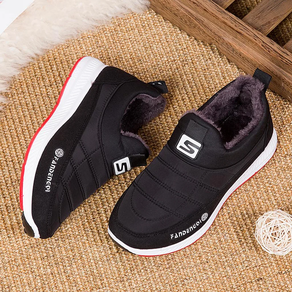 Для мужчин мужская обувь модные Повседневное зимняя теплые тапочки ботинки