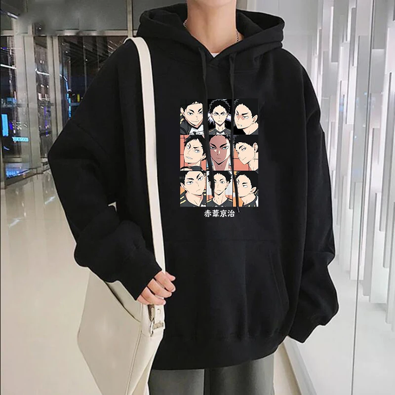 

Japanese Anime Haikyuu Keiji Akaashi Printing Men Sweatshirts Fashion Cartoon Adult Kids Casual Unisex Winter Hoodies COTTON