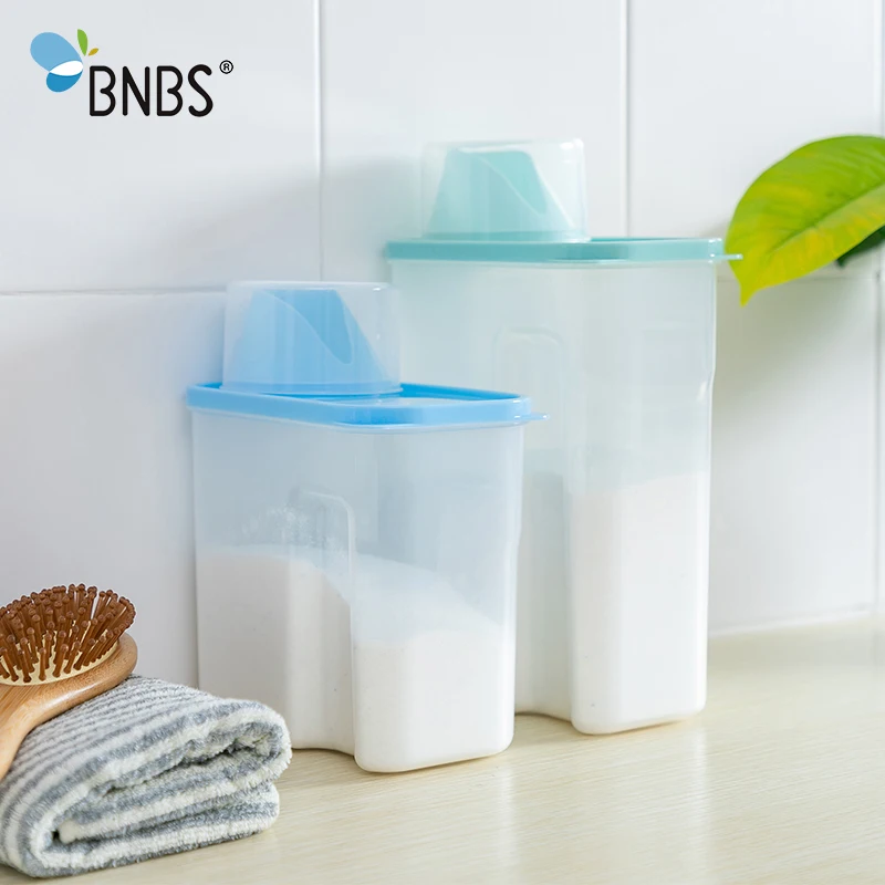 2л/3Л ящик для хранения стирального порошка в ванной пластиковый контейнер моющих