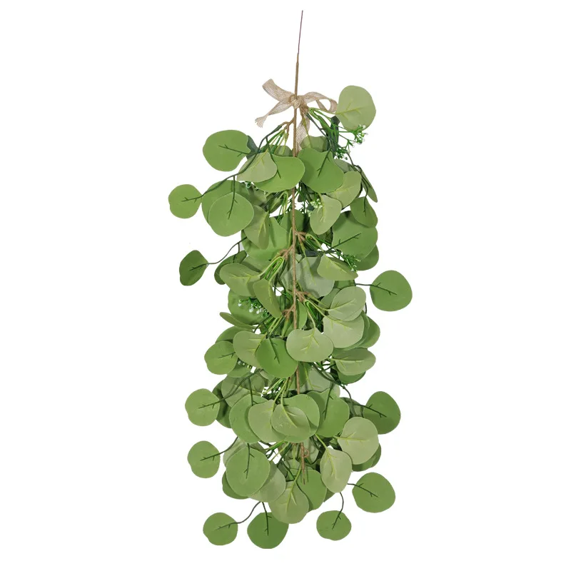 Wall artificial ecualyptus vine for home decor Green Artificial Plant Hanging Leaf Party Garden room Decoration |