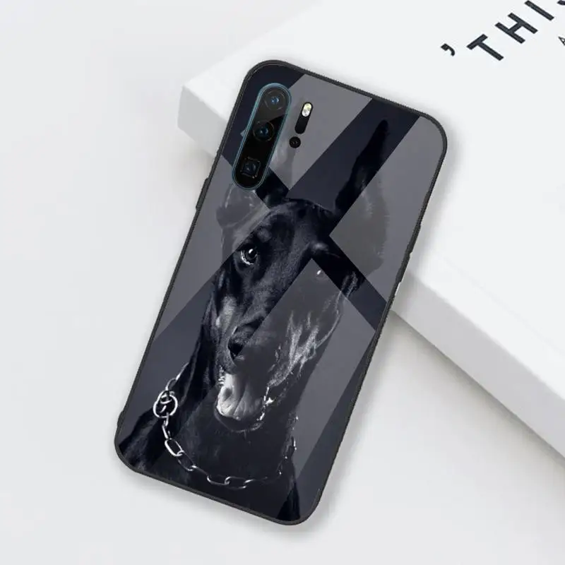 

Dachshund silhouette Phone Case Tempered glass for Huawei Honor Mate P 9 10 20 30 8X 7A V10 Pro Plus Lite NOVA 3E 3I 5 5I Pro