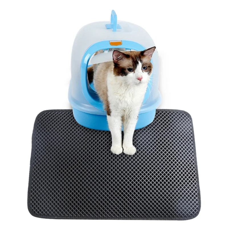 Pet Cat Litter Box Nest Cage 45*30cm Double Layer Anti Splash Cat Litter Mat Bedding Doormat Easy To Clean Scatter Control