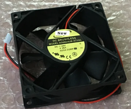 Для ADDA AD0824UB A71GL Сервер охлаждающий вентилятор DC 24V 0.26A 80x80x25 мм 2 провод|Пульты ДУ| |