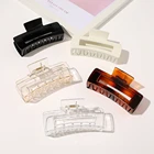 2021 Новый зажим-краб для женщин Жесткий красочный пластиковый зажим для волос большой размер зажим для волос заколка-краб Шикарные аксессуары для волос подарок