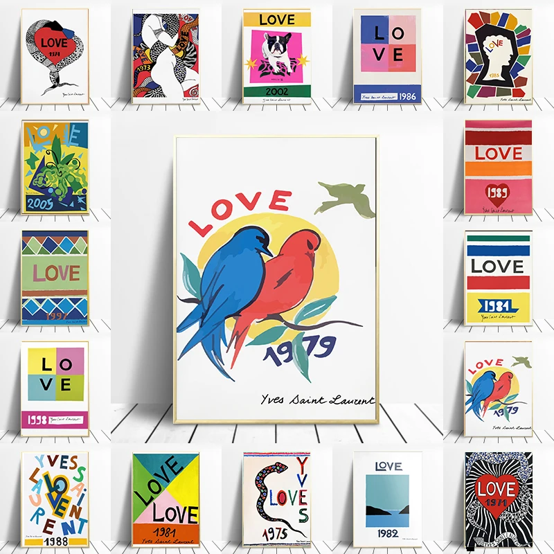 Современный постер для любви настенное искусство Картина на холсте в