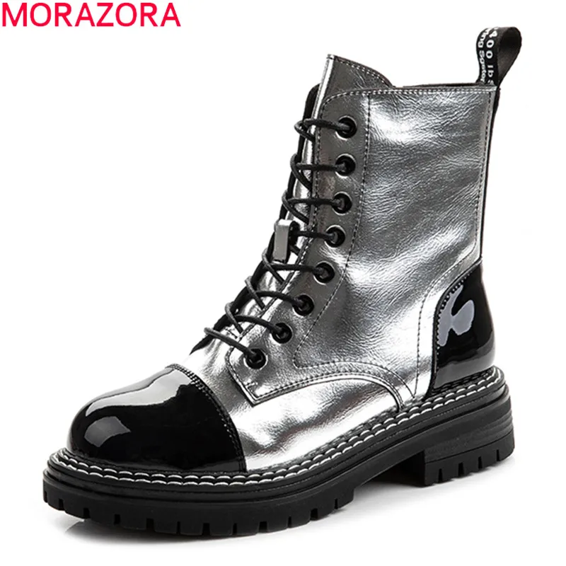 MORAZORA/2020 г. Новое поступление популярные Брендовые женские ботинки из