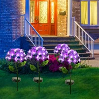 led solar light artificial hydrangea simulation flower outdoor waterproof garden lawn stakes lamps yard art for home decoration