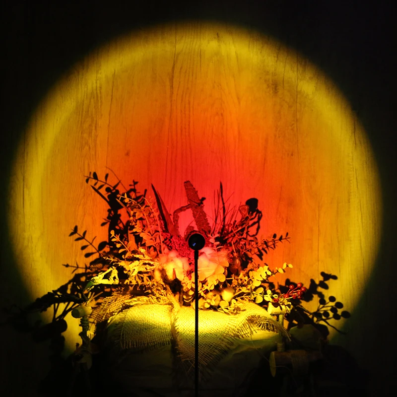 

Sunset Lamp USB Projector Atmosphere Night Light Home Decoration Family Gathering Photography Lighting Coffee Shop Wall Decor
