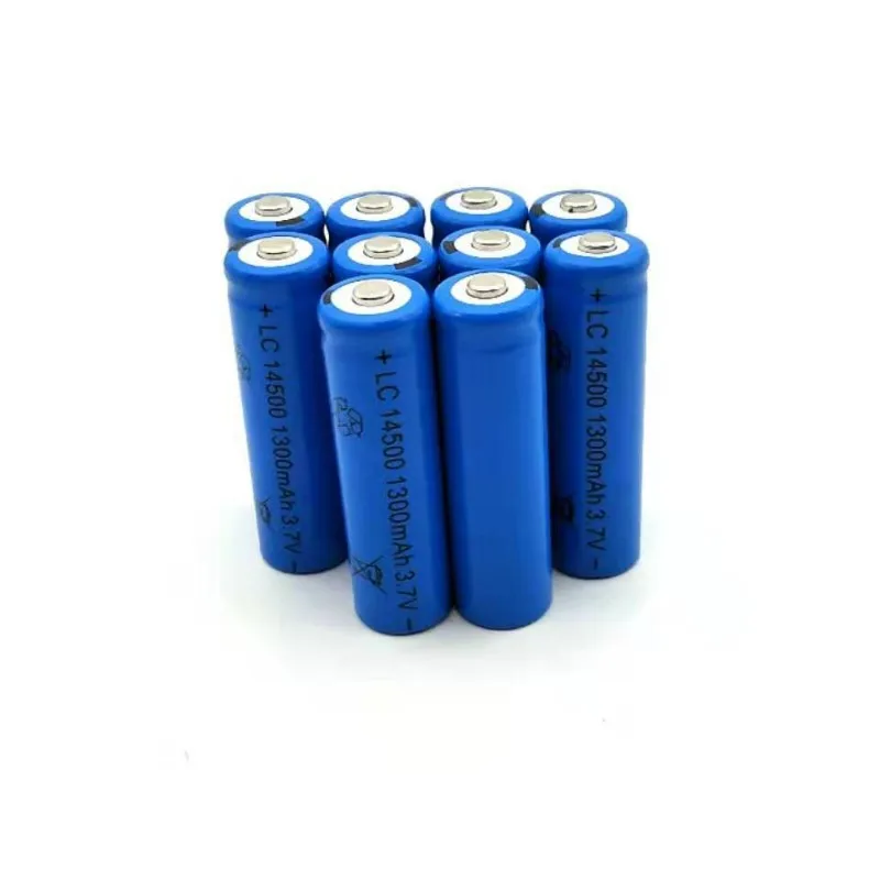 Бесплатная доставка 10 шт./лот 14500 батарея 3 7 V 1300 mAh литий ионный аккумулятор