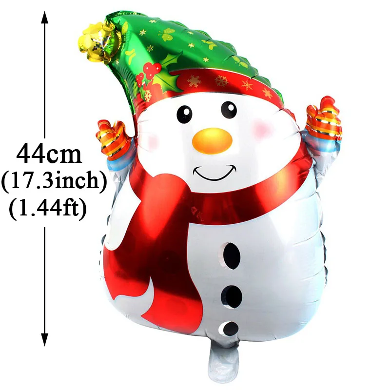 1pcs Snowman Большой фольгированный шар года, рождественские украшения для дома, рождественские украшения, Рождественская елка, Санта Клаус, Рождественский Декор - Цвет: 1pcs Snowman