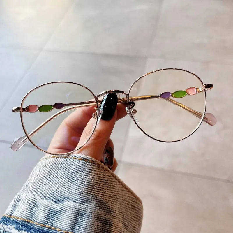 

Unique Anti-blue Light Alloy Gold Frame Eyeglasses For Men 2021 New Trend Retro Small Fashion Eyewear Men Computer Glasses
