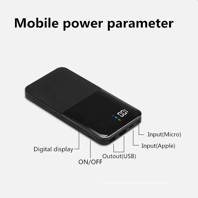 Портативное зарядное устройство 30000 мАч внешний аккумулятор USB для Xiaomi Mi 9 8 iPhone