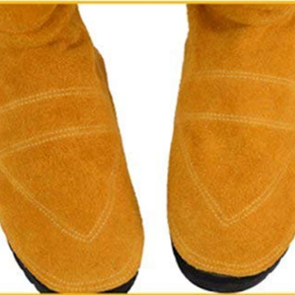 

Leather Welding Spats Welding Protective Shoes Feet Cover for Welder, Flame Resistant Foot Safety Protection (Yellow 1)