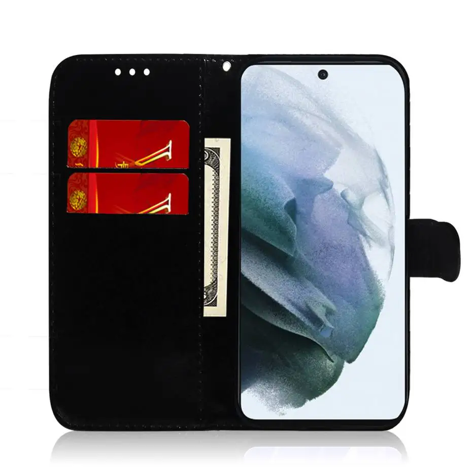 Зеркальный кожаный флип чехол для Samsung Galaxy S21 S10 S20 FE S9 Plus A10 A20 A30 A40 A50 A70 S A71 A51 M30S M10