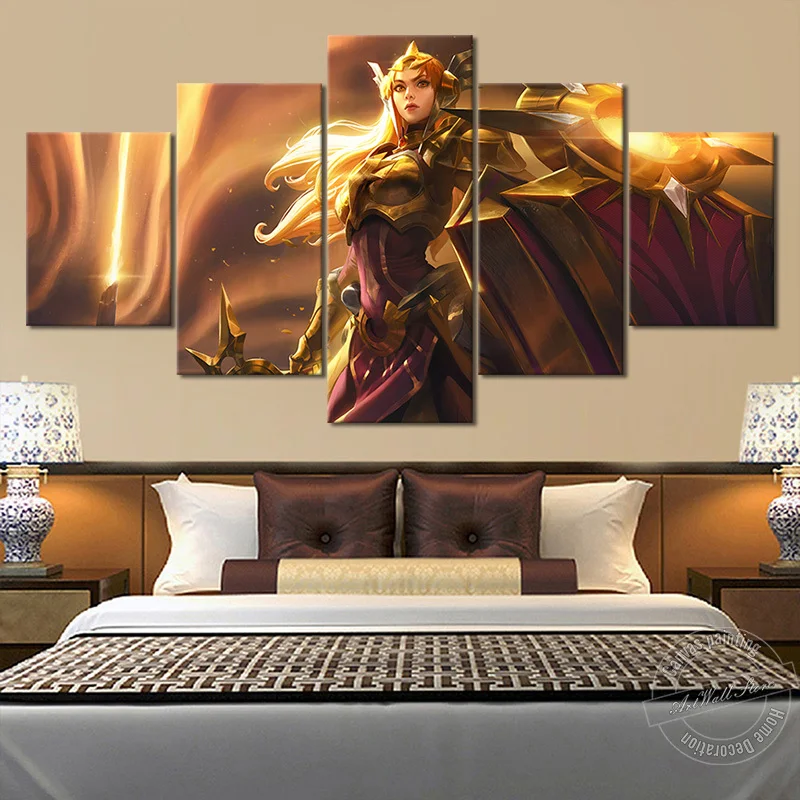 

Leona LOL MOBA игровой плакат Холст Искусство Настенная картина для гостиной Лига Легенд Холст Живопись Домашний Декор подарки на день рождения