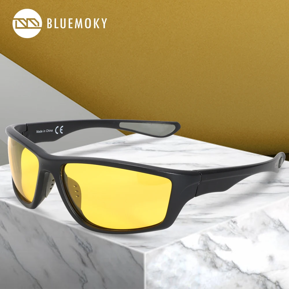 BLUEMOKY поляризованные солнцезащитные очки для вождения защита от УФ 400 HD желтые