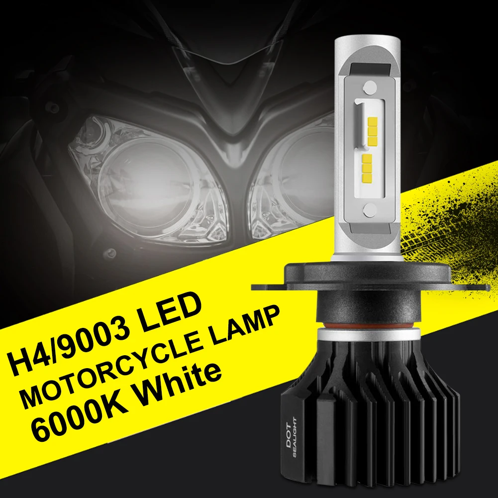 

H4/9003 LED Motorcycle Lamp Headlight Kit 6000K White Driving Light Motorcycle Exterior Accessories