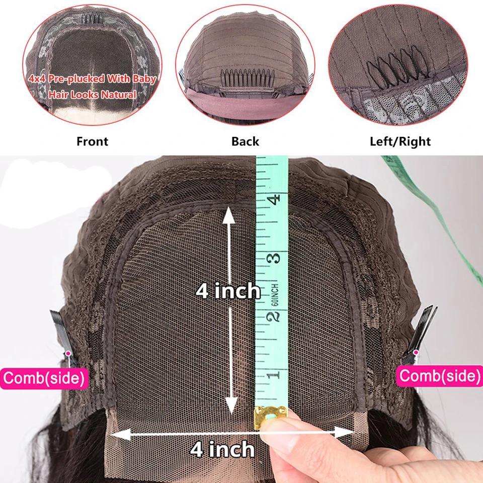 Афро кудрявые вьющиеся человеческие волосы кружевной передний парик 4x4