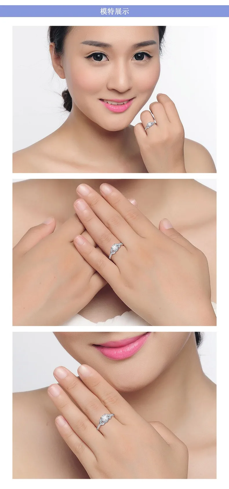 

Wedding Engagement Ring 9K 10K 14k 18K 585 White Gold Ring Round Cut 1ct 6.5mm Moissanite Diamond Fine Jewelry For Women