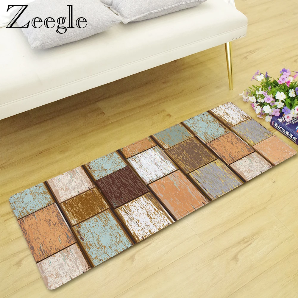 

Zeegle Long Kitchen Carpet Anti-slip Shower Mat Bathroom Rug Absorbent Hallway Carpet Foot Mat Washable Living Carpet