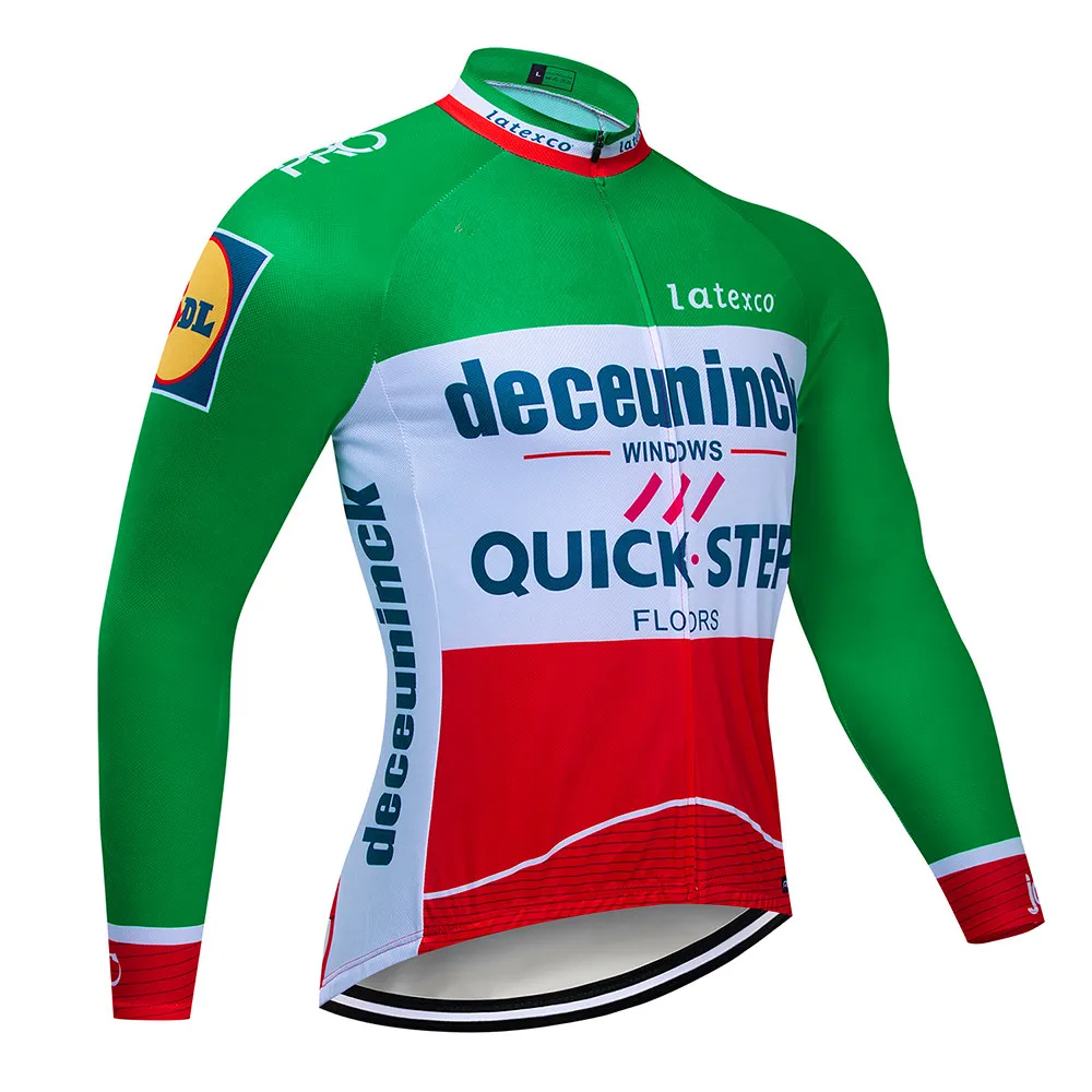 

Quick Step team Men Cycling jersey breathable Cycling Outdoor Riding bicycle clothing MTB bike jersey ropa ciclismo hombre