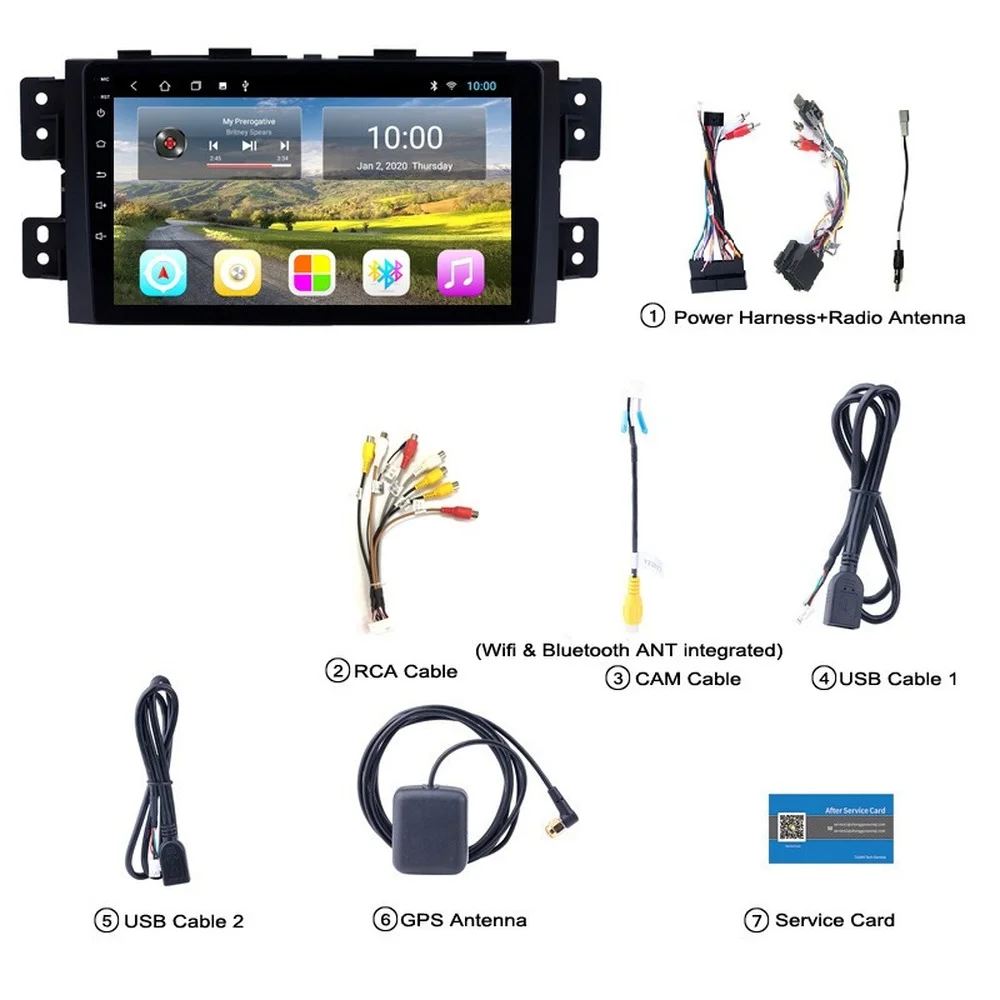 Автомобильный мультимедийный плеер 6G + 128G Android 10 0 для KIA BORREGO 2008-2016 автомобильное