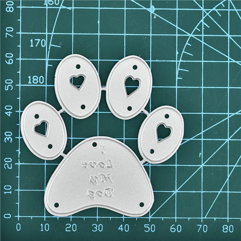 GJCrafts надпись Я люблю свою собаку штампы для резки следов новинка 2020 скрапбукинга