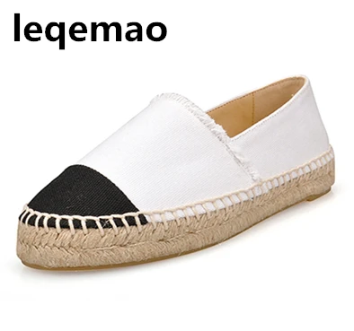Женские холщовые эспадрильи лоферы на плоской подошве повседневная обувь