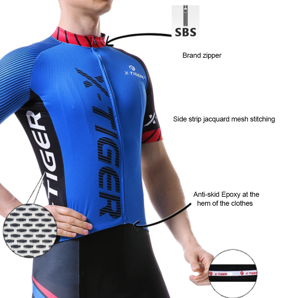 

X-Tiger Cycling Jerseys Set Thermal Fleece Long Sleeve Coat Jacket Cycling Clothing 5D Gel Padded Bib Pants Winter Cycling Suit
